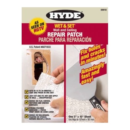 Hyde 5x15Drywall Rep Patch 9910